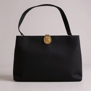 MM Peau de Faille Vintage‎ 60s Purse Shoulder Hand Bag Fabric Gold Crystals Lock